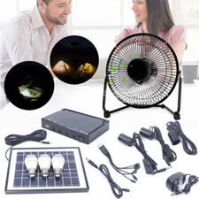 Portable Solar Power Panel Generator Kit Camping Battery Pack Power Station USA