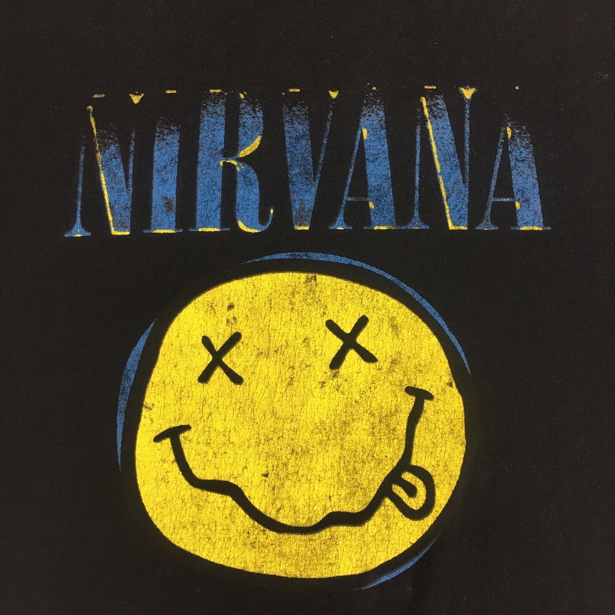 トップス Vintage 90s Euro Nirvana Smiley Face Nirvana Vintage 1992 T Shirt Smiley Face /Kitty Pettin | eBay