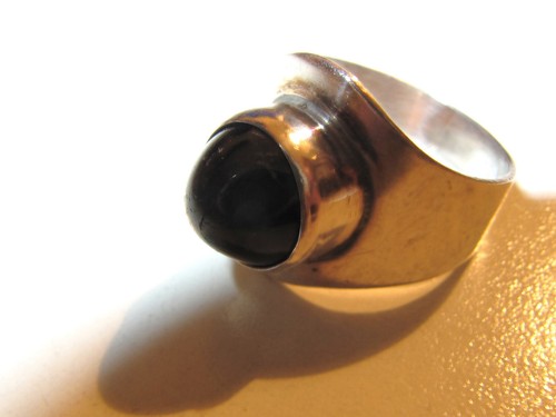 Anillo Ónix Esterlina Cof Carl Ove Friedenberg Dinamarca T. 17,5 Modernista __ Años 60 - Imagen 4 de 13