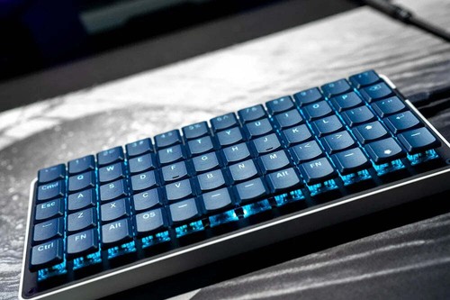 Teclado Taihao THT azul marino delgado teclas de bajo perfil para juegos mecánico KB - Imagen 5 de 8