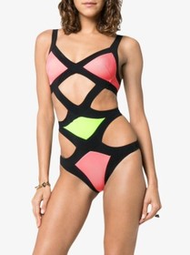 Agent Provocateur Mazzy Pink Green Swimsuit AP3 Medium NWT