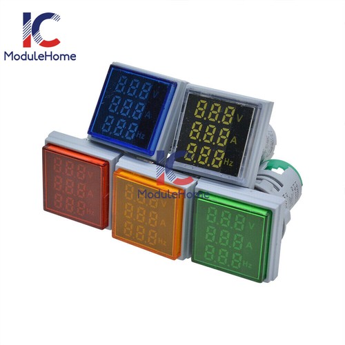 AC 60-500V 0-100A 22mm 3 in 1 Voltmeter Ammeter Frequency Digital Volt AMP Meter - 第 6/16 張圖片