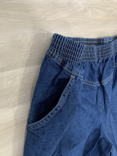 Lord Isaacs Pants Women 16 Petite  Elastic Waist Pull On Blue Denim Jeans - Picture 4 of 12