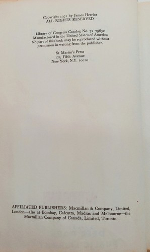 All Creatures Great and Small by James Herriot 1972 HCDJ First Edition - Picture 7 of 9