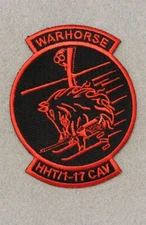 Army patch 6289: HHT, 1st Squadron, 17th Cavalry - cut edge