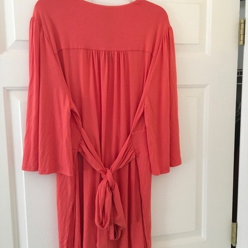 NWT Melissa McCarthy Seven7 3/4 Sleeve Empire Tunic Top Pink 2x - Picture 3 of 6