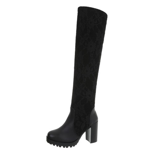 Stiefel Blockabsatz Langschaft Y339 Boots 35 Wow 41 Spitz Extravagant Damen 05xnCq