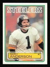 Gary Anderson 1983 Topps Rookie RC #356 Pittsburgh Steelers