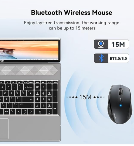 New in unopened box Tecknet Bluetooth Mouse EWM01308 Dark Gray List price $19.99 - Picture 3 of 6
