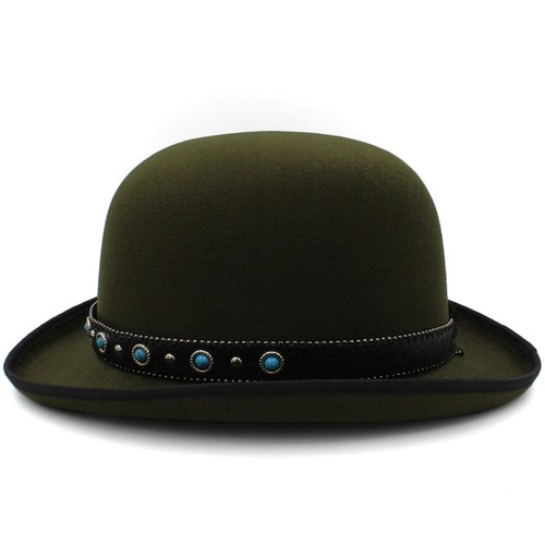 Men Women Classical Bowler Hats Retro Fedora Sunhat Jazz Derby Caps 7 1/8-7 3/8 - Picture 31 of 31