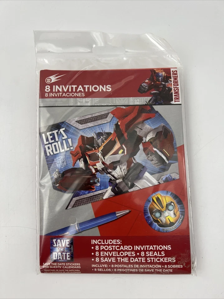 Kit de fiesta de cumpleaños Transformers para (8) niños 4 artículos diferentes Foto 4 de 4
