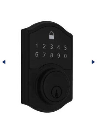 Defiant Castle Compact Touch Electronic Deadbolt Matte Black 32GC7X9D01AHP