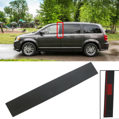 Front Left B-Pillar Door Applique For 08-20 Dodge Grand Caravan & Town & Country - Black, Direct Fit 5 thumbnail image