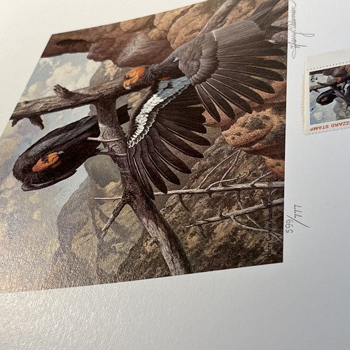 1983,Buzzard Stamp Print,Harry Adamson,Calif Condor,599/777,Mint Stamp.No Damage - Picture 11 of 12