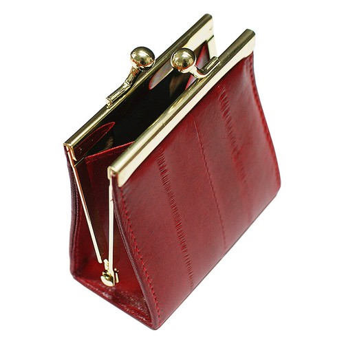 Genuine Eel Skin Leather Coin Purse Small Purse Mini Wallet - Picture 14 of 33