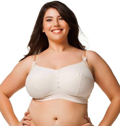 Cake Maternity Women's Sorbet Wireless Lace Nursing Bra, Cream, 40D UK/ 40D US - Picture 3 of 5