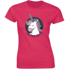 Unicorn Smiles Magical Cute Fairy Tale Fantasy Happy Animal Tee Women's T-shirt