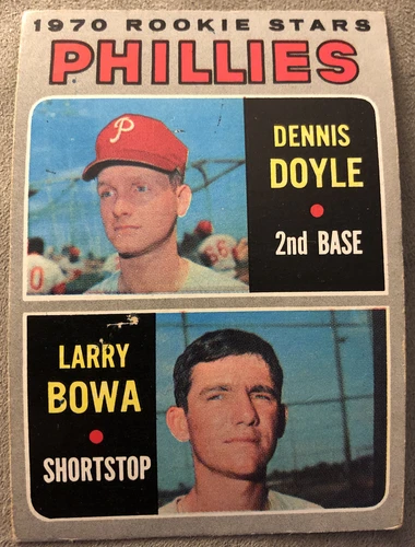1970 Topps Phillies Rookie Stars Dennis Doyle Larry Bowa #539 Low-Grade
