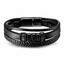 thumbnail 22 - Fashion Mens Stainless Steel Leather Bracelet Wristband Cuff Punk Bangle Jewelry