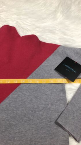Maglione Cynthia Rowley rosa e grigio collo tartaruga piccolo - Foto 3 di 6