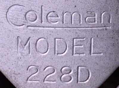 Coleman Model 228D Nickel Big Hat Camping Lantern born A/50 Coleman Model 228D Nickel Big Hat Camping Lantern born A/50