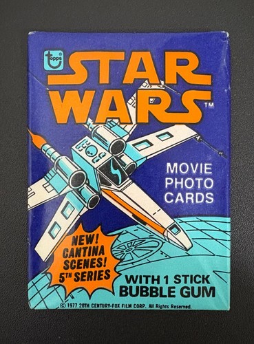 1977 STAR WARS ⭐**5TH SERIES**⭐ TOPPS (FACTORY SEALED) FUN PACK WRAPPER / CARDS