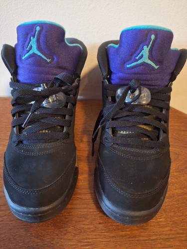 NIKE Air Jordan Retro 5 Top 3 Fire Red Metallic Grape CZ2989-001 Size 7Y - Picture 2 of 10