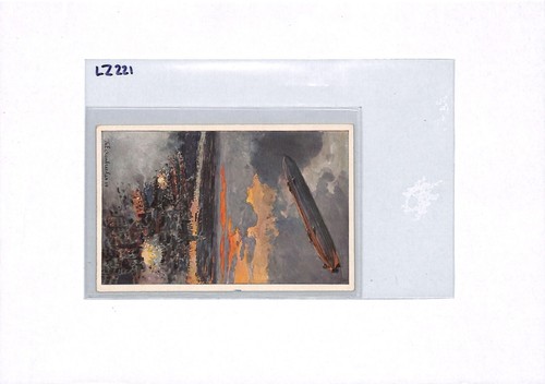 GERMANY WW1 Postcard ZEPPELIN Antwerp Bombardment Belgium{samwells-covers}LZ221 - Picture 5 of 10