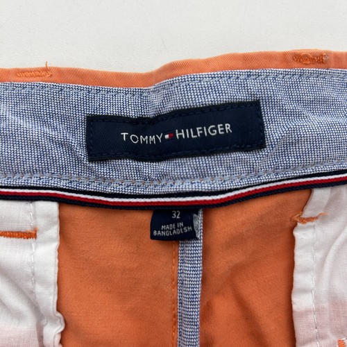 Tommy Hilfiger Chino Shorts Men's 32 Salmon Pink 100% Cotton Free Shipping - Picture 7 of 8