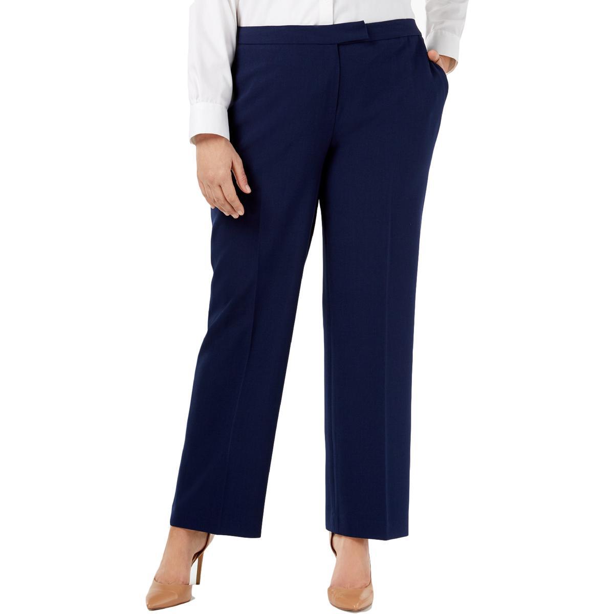 Женские брючные платья Kasper Womens Carly темно-синего цвета для офиса и бизнеса плюс 22W BHFO 3598