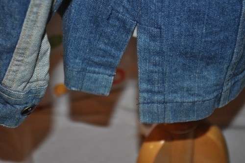 Vintage LEE MEN'S Large 80's DISCO GRAY  BLUE DENIM Shirt JACKET 2 TONE EUC - Picture 9 of 12