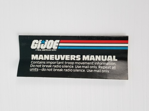 Vtg - GI Joe - Maneuvers Manual Order Form Pamphlet 1987 ARAH - Picture 1 of 5