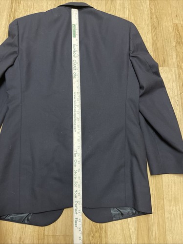 Vintage Burberrys Pure Wool 2 Button Sport Coat Jacket Blazer Men’s Navy - Picture 13 of 14