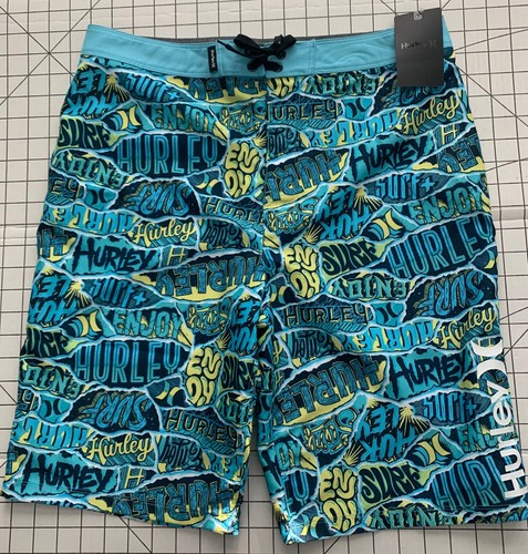 NEW SIZE 20 Boys Ripped Sticker Boardshort in Blue Gaze MSRP $38 - Picture 3 of 8
