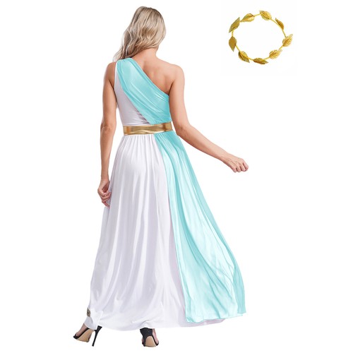Damen Römische Göttin Kostüm Cosplay Römisch Kleid Mit Zubehör Halloween Robe - Bild 51 von 79