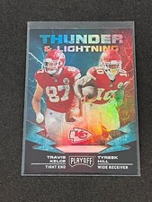 2019 Panini Playoff Football Travis Kelce Tyreek Hill Thunder & Lightning #16