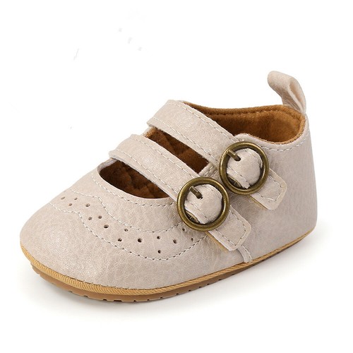 Newborn Baby Girl Pram Shoes Infant Rubber Party Shoes Toddler PreWalker Trainer - Picture 13 of 14