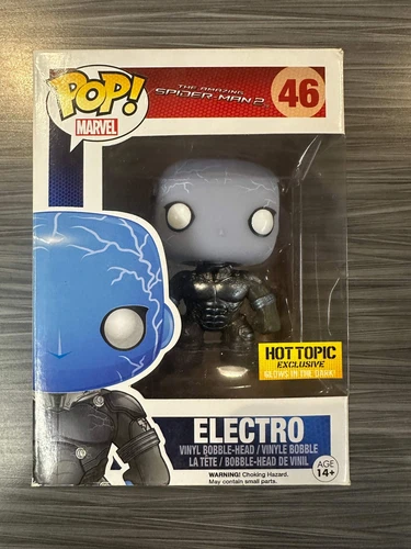 Funko POP! Marvel: The Amazing Spiderman 2 - Electro (GiTD)(Hot Topic)(Damaged B