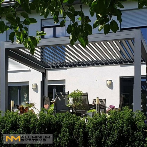 TOP ANGEBOT!Lamellendach Pavillon Pergola Lamellenpavillon Terrasse 5 m x 4 m - Bild 5 von 24