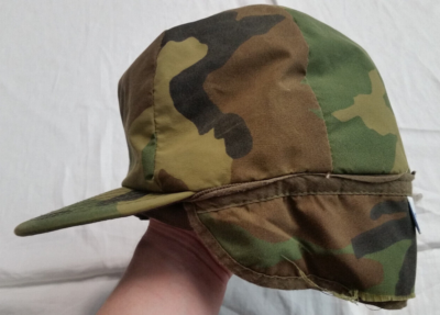 Vintage Gore-Tex Woodland Camo Hunting Military Baseball Ear Flap