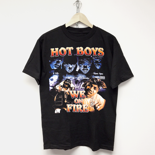 HEISS JUNGEN T-SHIRT Vintage Rap Tee Lil Wayne Young Thug Jugend Hip Hop Tupac FTP Y2K - Bild 2 von 3