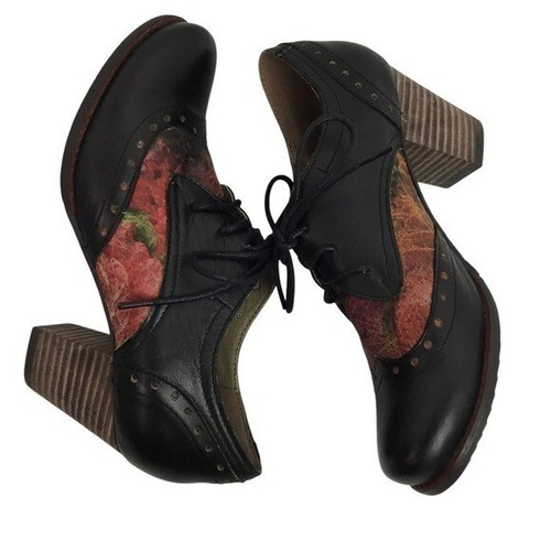 Zapatos Spring Step L’Artiste de cuero con tacón de encaje - Imagen 7 de 12