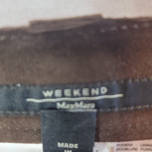 Falda para mujer MaxMara-Weekend marrón forrada cuero genuino talla 8 Usada en excelente condición - Imagen 4 de 6