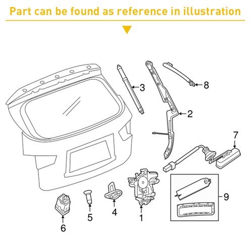 Fits 2010-2017 Subaru Forester Rear Trunk Hatch Liftgate Back Door Handle Switch - Bild 6 von 17