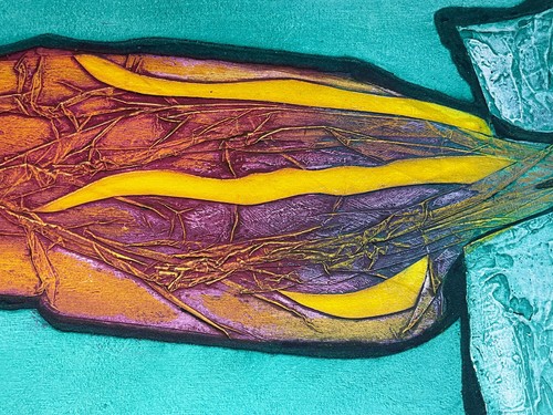 Colografía firmada por el artista. Firma ilegible 2007. Arte cubano - Imagen 2 de 12