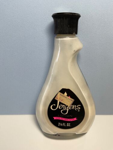 Jergens Lotion Glass bottle, 1960's National Food Stores Chicago partial full