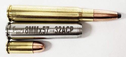8mmx57 to 32ACP Caliber Adapter -Stainless - Free Case and Free Shipping! - Picture 4 of 5