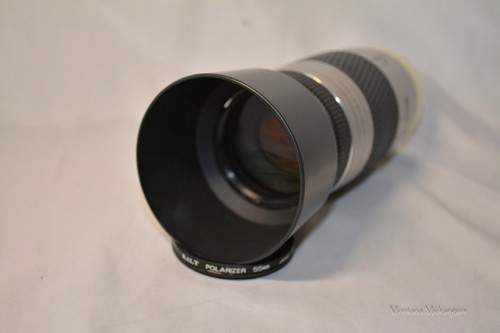 Minolta AF Zoom 75-300mm 1:4.5-5.6 Lens With Hood End Cap Kalt Polarizer Filter - Picture 6 of 7