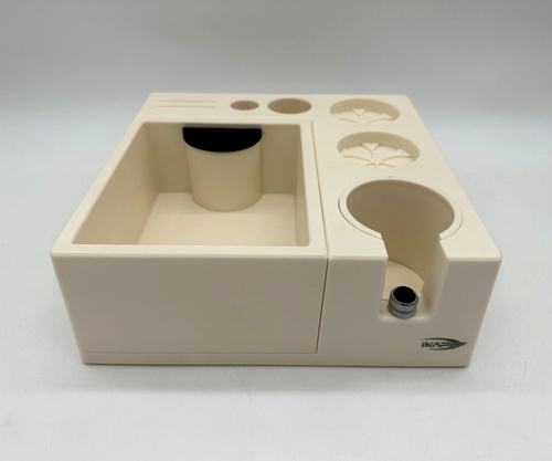 Ikape Espresso Knock Box Plástico Lavable Expresso Organizador Blanco