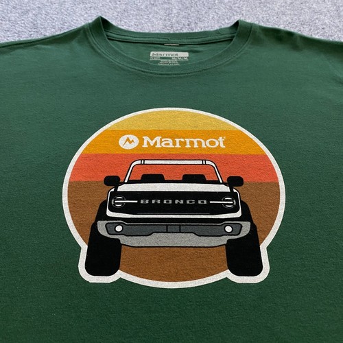 Marmot x Ford Bronco Long Sleeve T-Shirt Adult Medium M Green Truck Sunset NWT - Picture 11 of 19